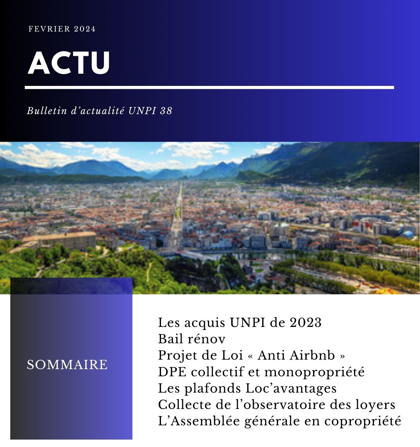 L'ACTU bulletin d'information février 2024