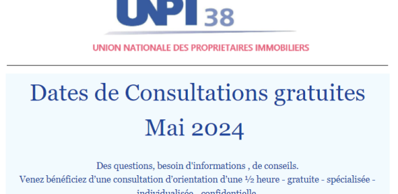 dates consultations gratuites mai 2024